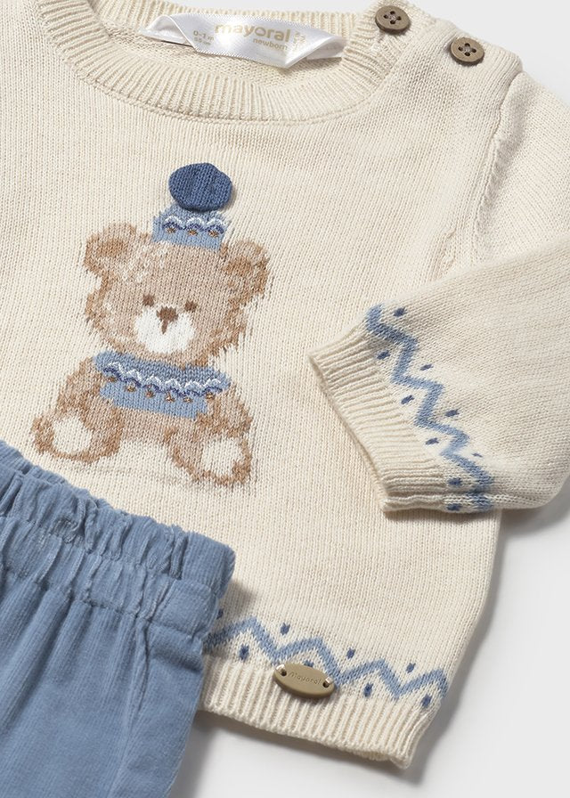 🧸 В’язаний комплект "Ведмедик" (2–9 міс)