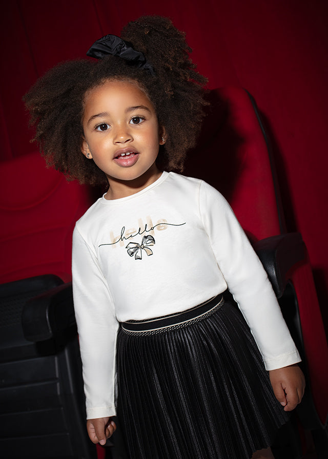 Футболка для дівчинки Корич-чорн