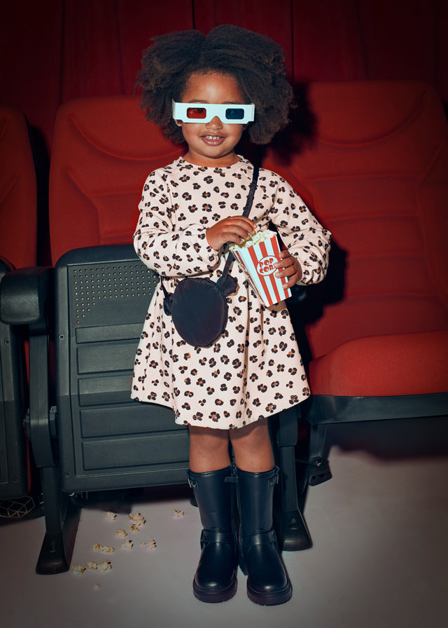 🐾 Сукня з анімалістичним принтом і сумочкою для дівчинки 5–10 років