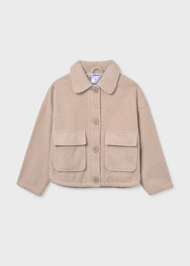 🧥 Пальто для дівчинки в бежевому кольорі | Розміри 12–16 років