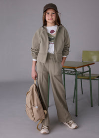 👖 Спортивні штани-кльош для дівчинки | Хакі | Розміри 12–14 років