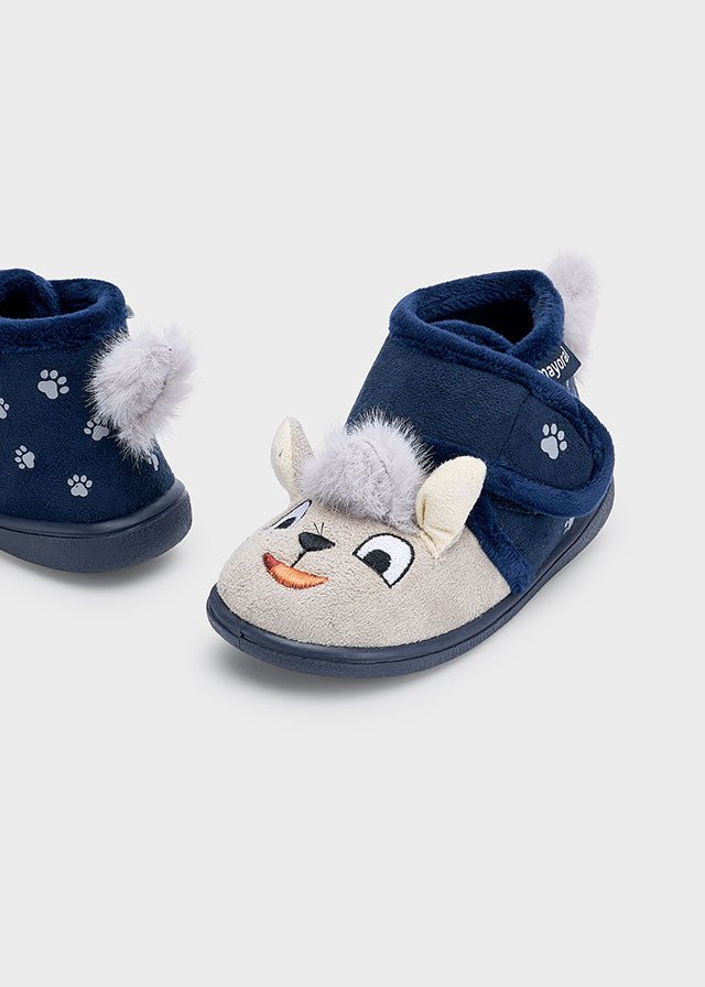🐾 Капці з мордочкою цуцика для хлопчика, сині