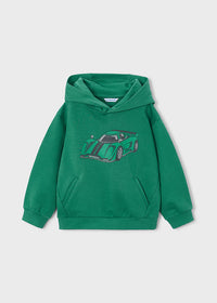 Зелене худі для хлопчика з гоночним автомобілем
