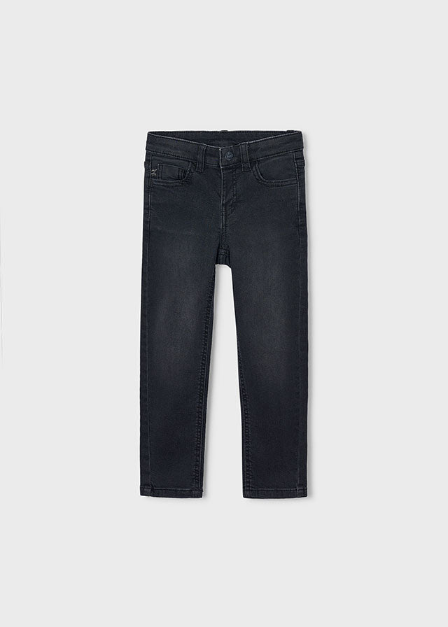 Джинси slim fit для хлопчика спереду з п’ятьма кишенями та ґудзиком