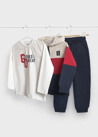 Утеплений костюм хлопчику синьо-червоний G LOOKS GREAT