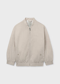 Бомбер для хлопчика бежевий на блискавці